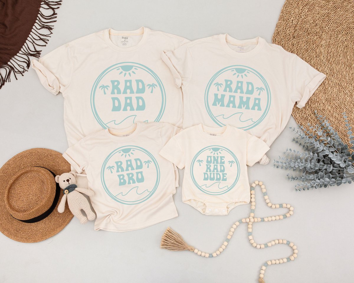 Surf Family Birthday Shirts One Rad Dude Shirt The Big One Shirt Surf Birthday Outfit Matching Dad a 168