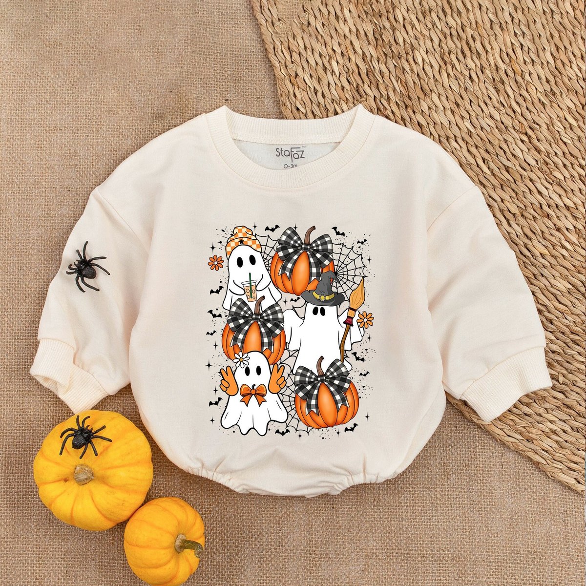 Sweet and Spooky Baby Clothes First Halloween Bubble Romper Spooky Season Halloween Baby Cute Ghost