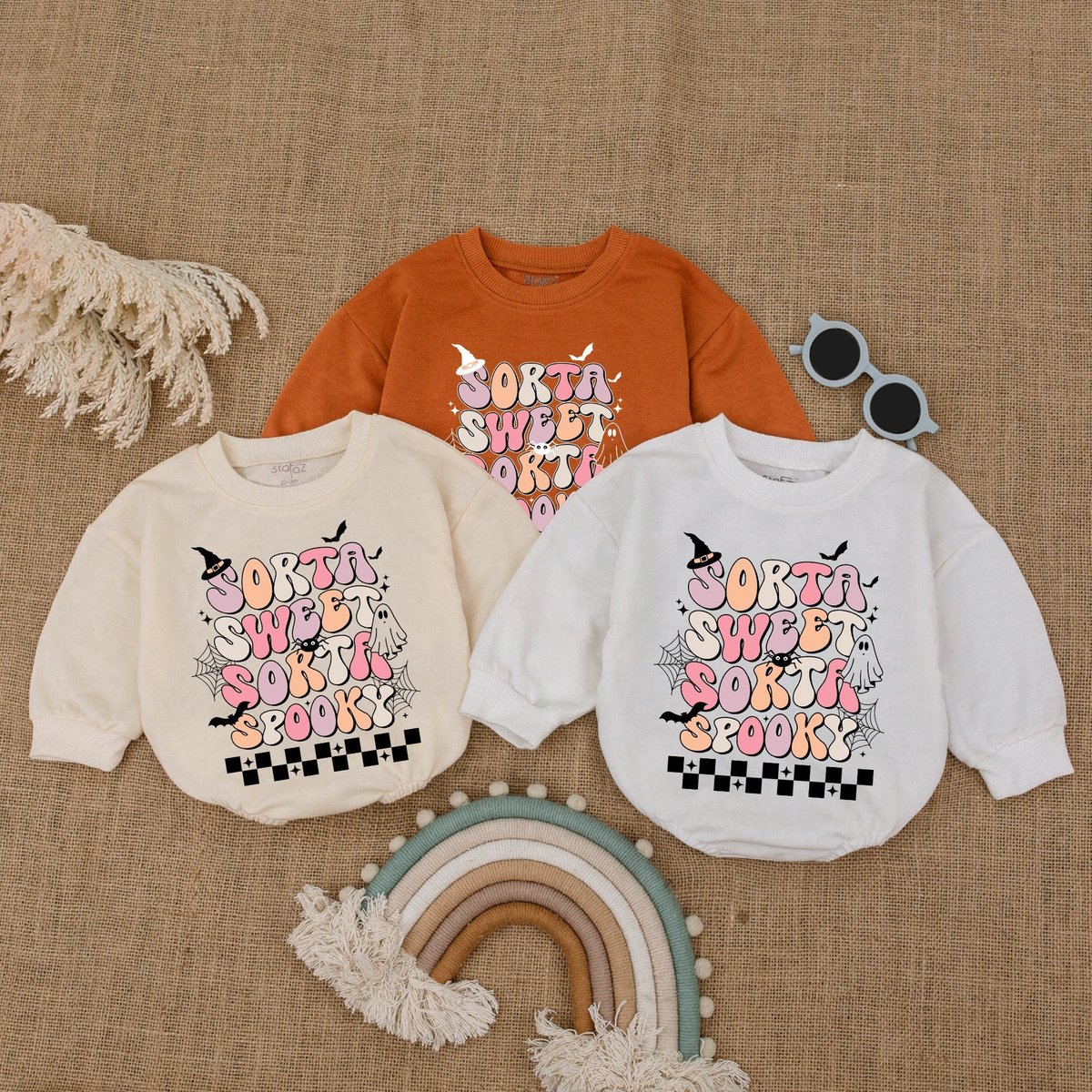 Sweet and Spooky Halloween Bubble Romper Ghost Bodysuit Boy Clothes Spooky Dude Pumpkin Bodysuit Bab 172