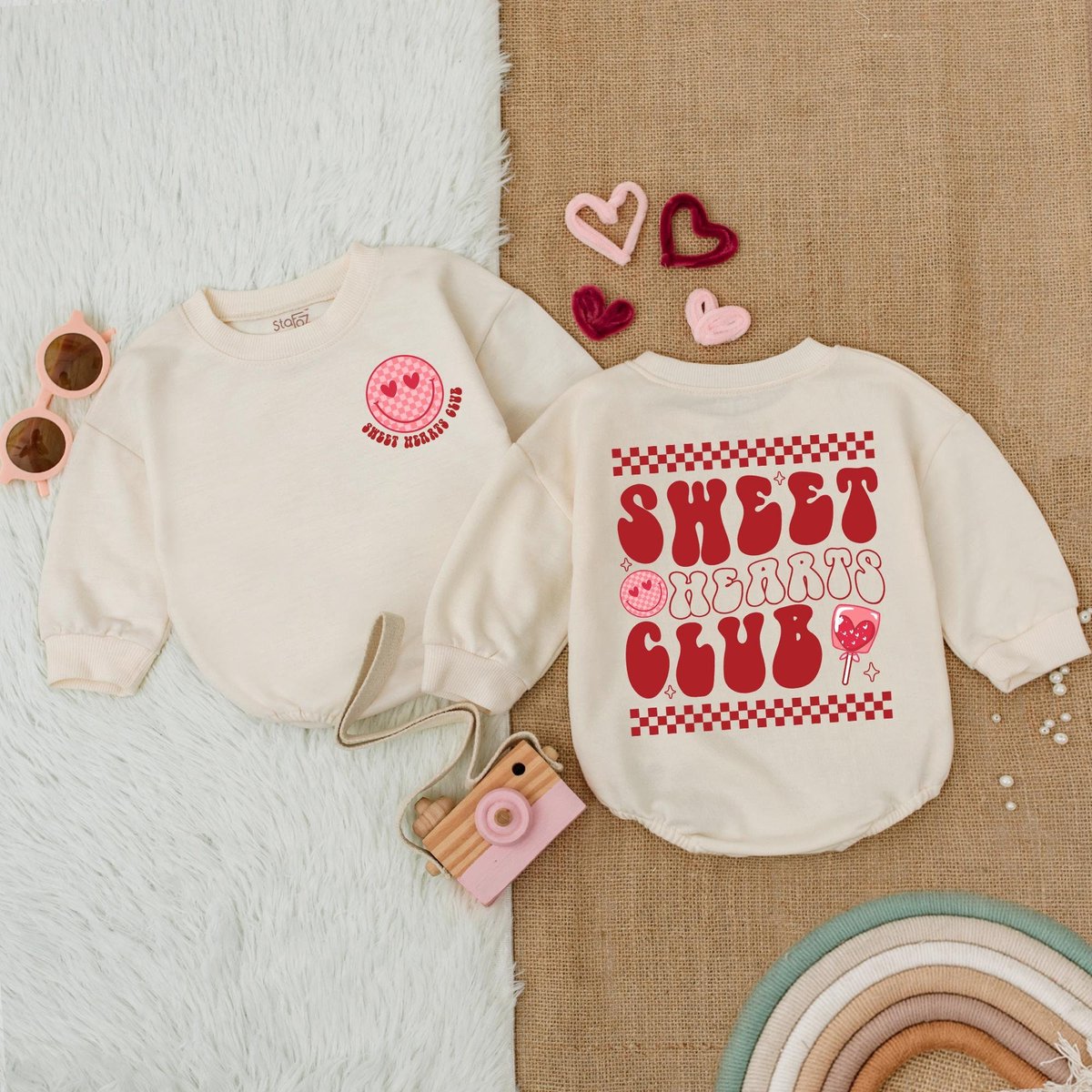 Sweet hearts Club Bubble Romper Baby Boy Valentine Bodysuit Valentine Shirts For Girls Baby Clothes 184