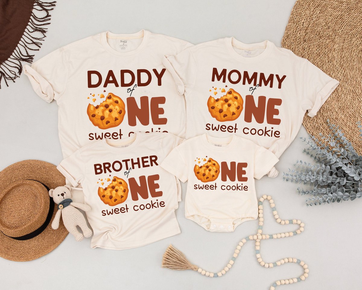 Sweet One 1st Family Shirts Cookies and Milk Party Shirt Sweet One Family Matching 1st Birthday Outf 175