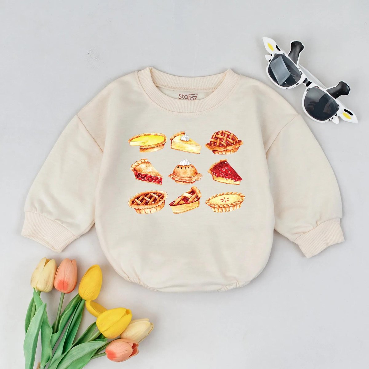 Sweet Pumpkin Pie Bubble Romper Thanksgiving Pie Bodysuit Fall Baby Outfit First Thanksgiving Clothe 437