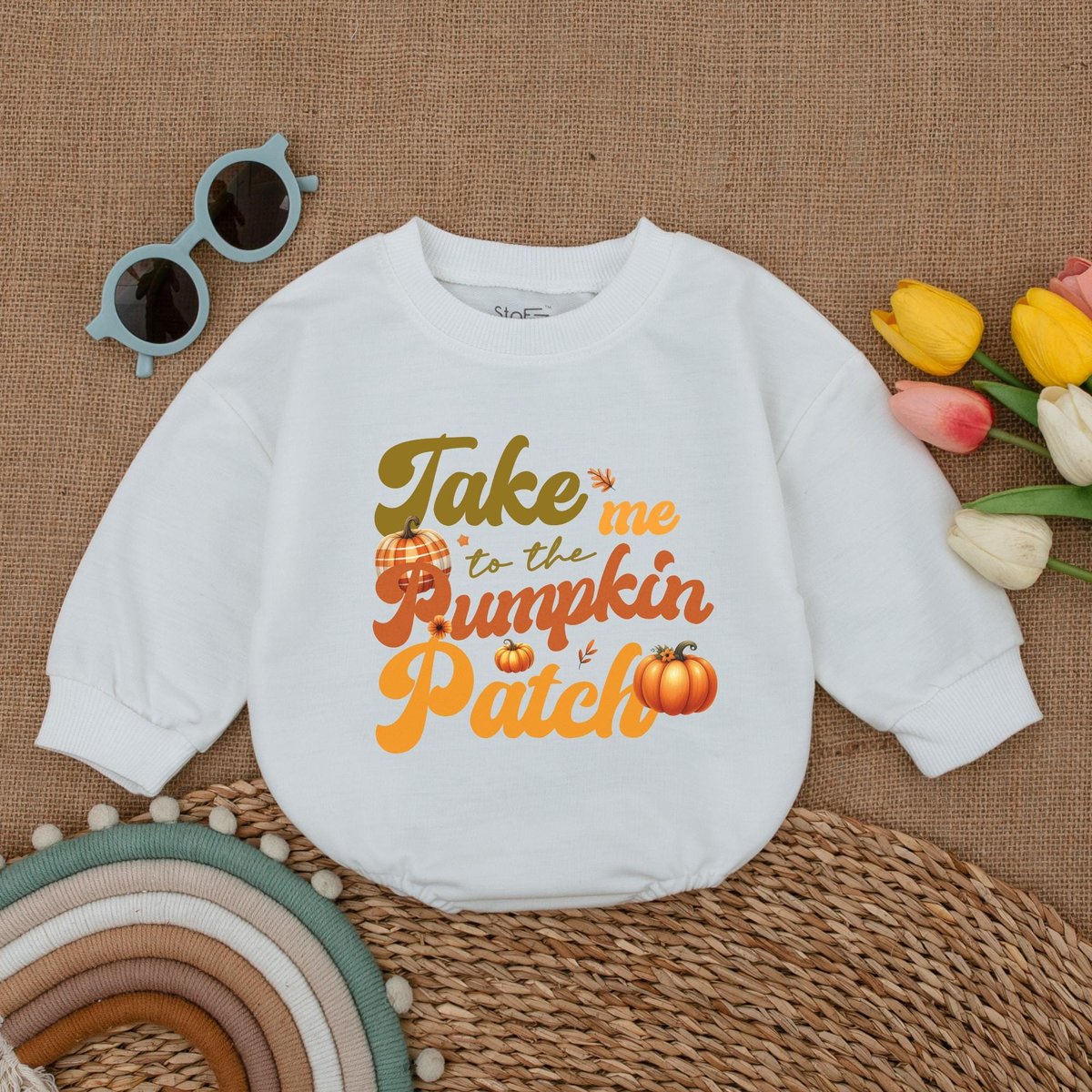 Take Me To The Pumpkin Patch Romper Thanksgiving Baby Bodysuit Pumpkin Baby Clothes Fall Baby Outfit 179
