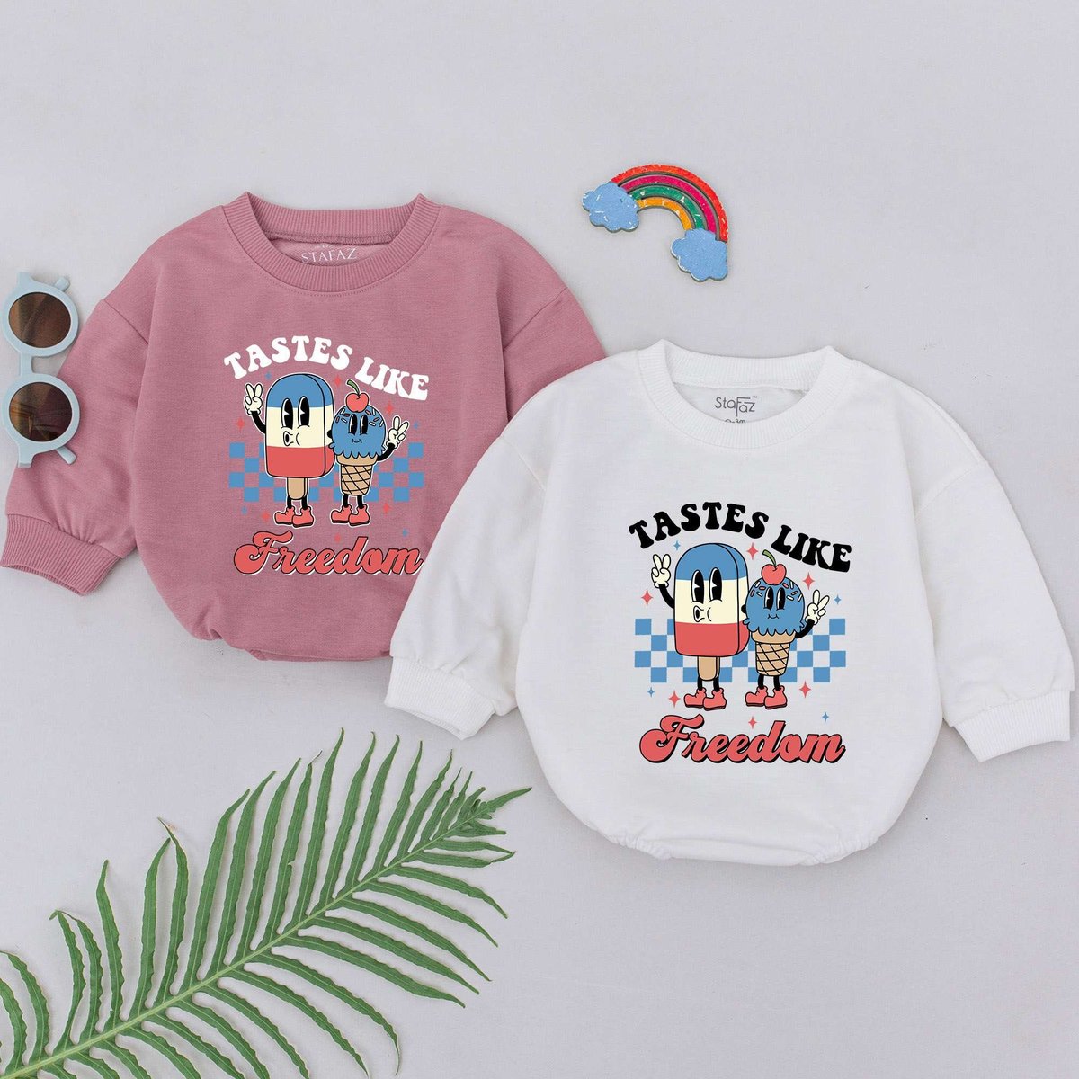 Tastes Like Freedom Romper 1st 4th Of July Romper Fourth of July Baby Independence Day Party in the