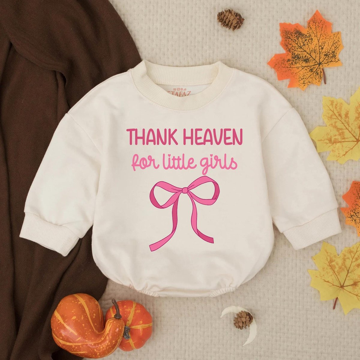 Thank Heaven for Little Girls Nursery Bubble Romper Baby Girl Outfit Religious Toddler Bubble Baby S