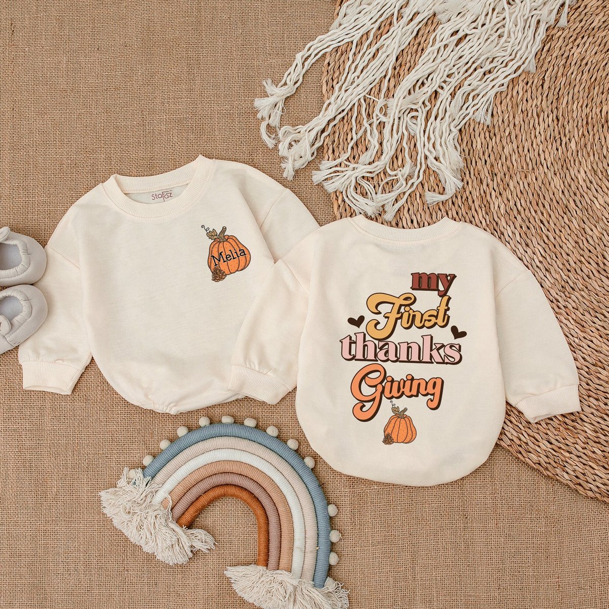 Thanksgiving Baby Fall Clothes My First Thanksgiving Baby Clothes Bubble Romper Baby Fall Clothes