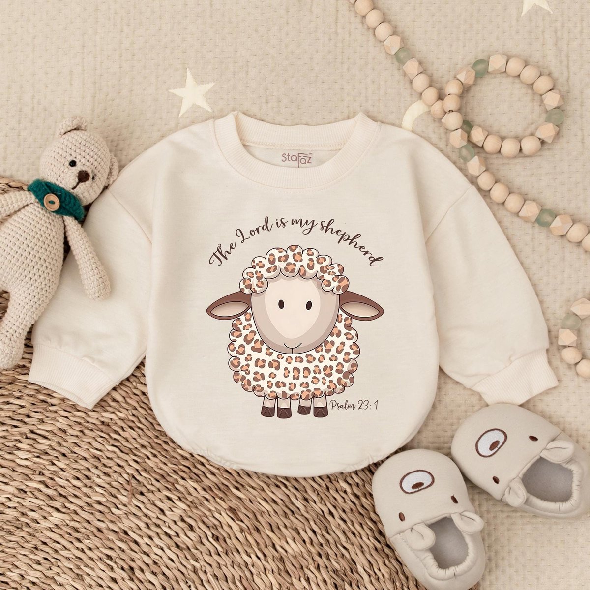 The Lord Is My Shepherd Psalm 231 Christian Bodysuit Christian Baby Bubble RomperBaby Bodysuit Birth