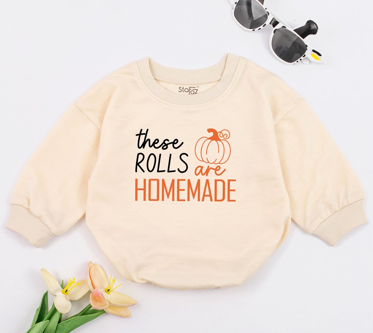 These rolls are homemade Baby Romper Retro Fall Toddler sweater Autumn Kids Clothes Funny Thanksgivi 157