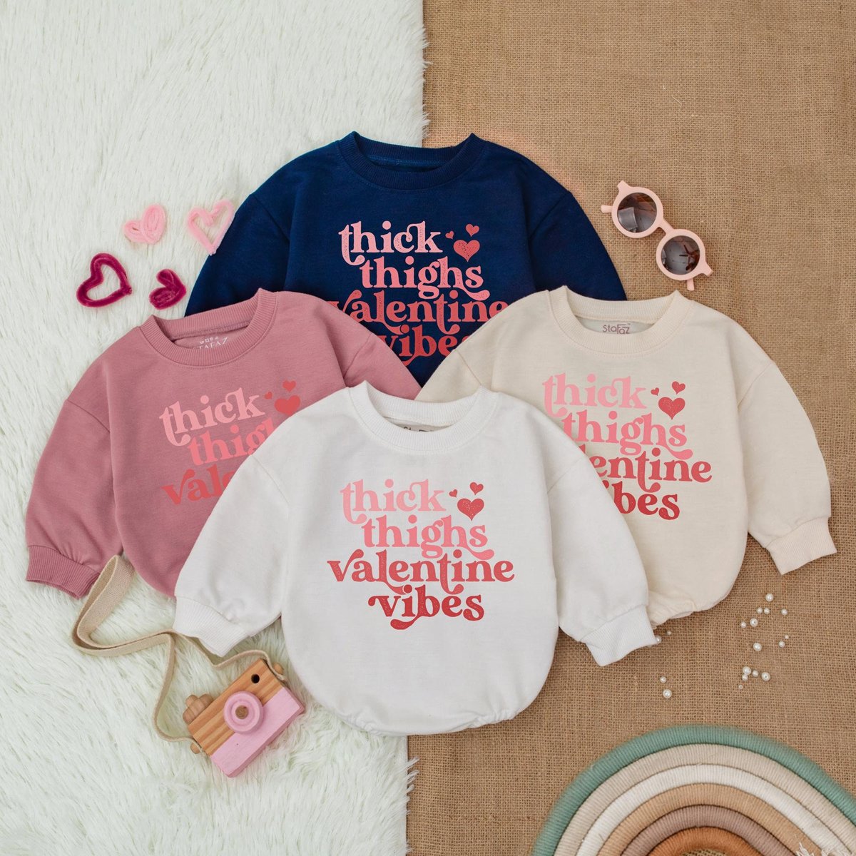 Thick Thigh Valentine Vibes Baby Romper Cupid Valentine Vibes Baby Valentine Outfit Coming Home Outf 165