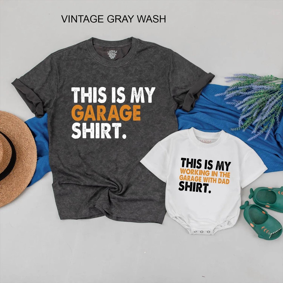 This Is My Working In The Garage With Dad Shirt Daddy and Me Matching Tees Father and Son Garage Shi 431