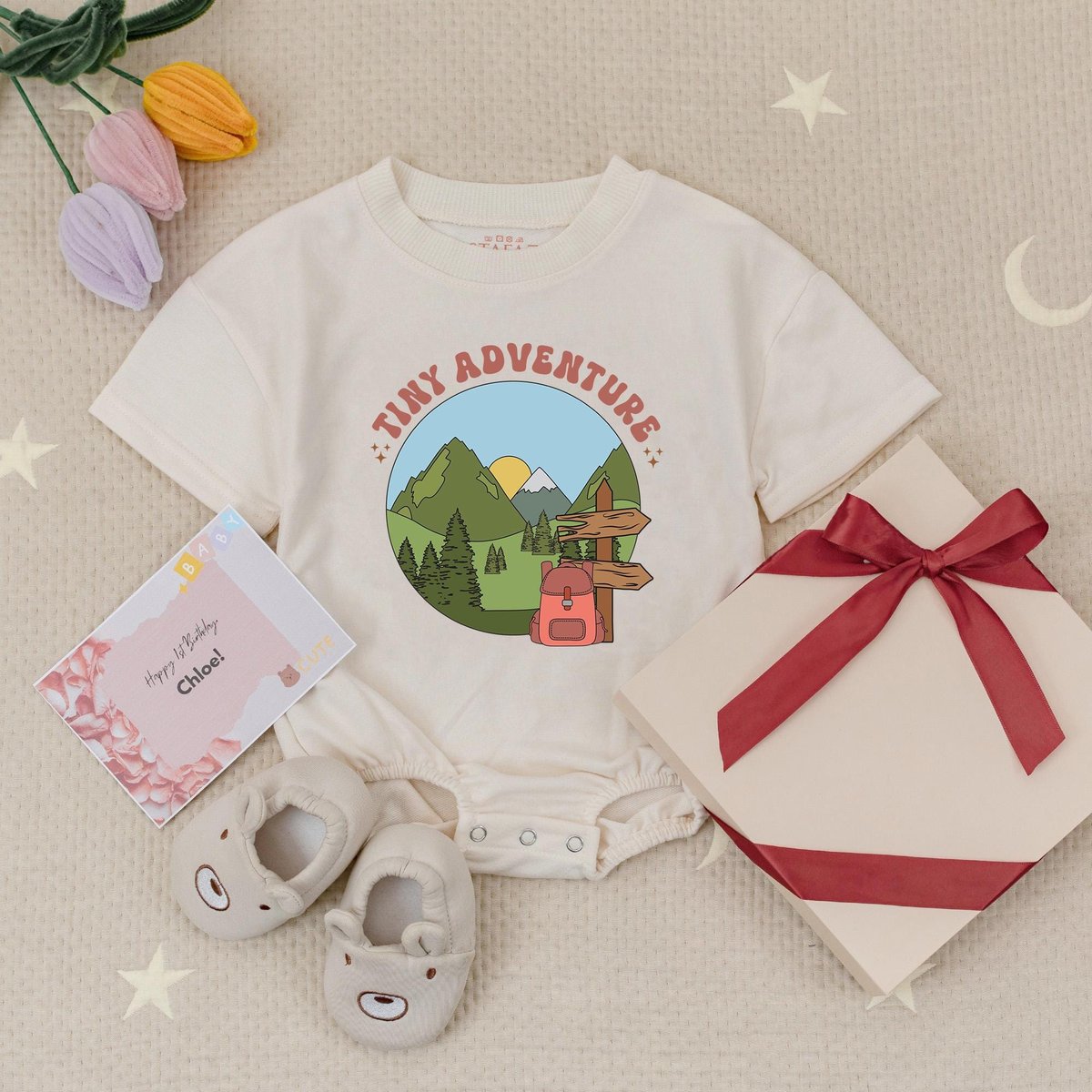 Tiny Adventurer Baby Romper Adventure Baby Bodysuit Camping Adventure Bodysuit Camping Adventurer Ou