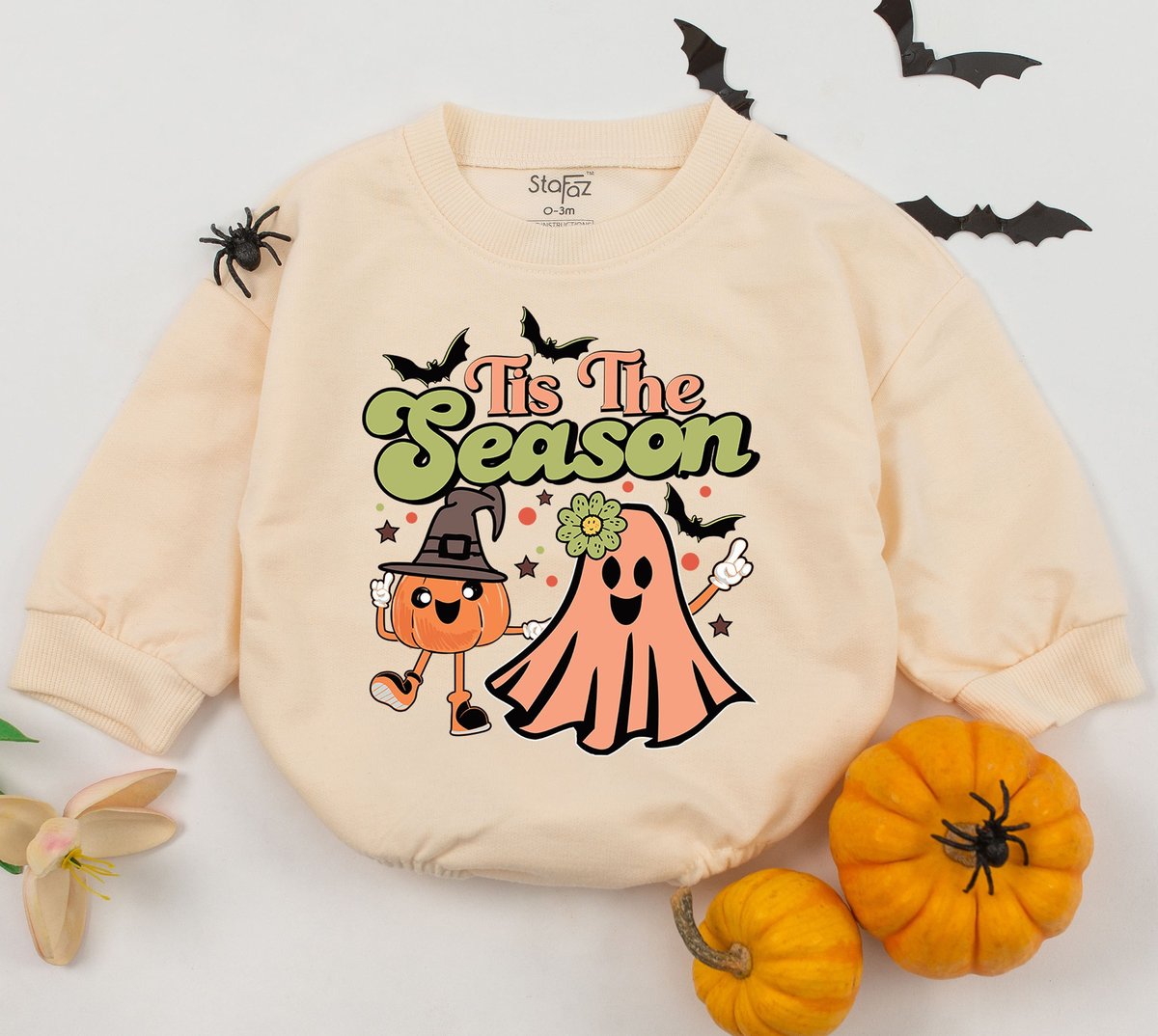 Tis The Season Baby Romper Toddler Baby Girl Boy Halloween Sweatshirts Halloween Baby Outfit Fall Ba 155
