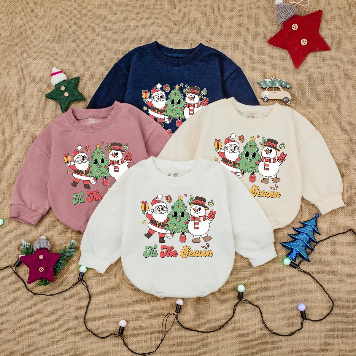 Tis The Season Christmas Bubble Romper Toddler Baby Christmas Sweatshirt Romper Baby Christmas Outfi 180