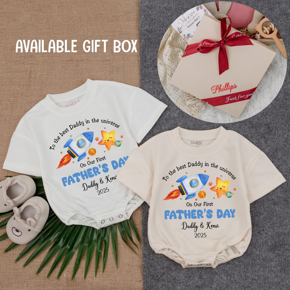 To the best daddy in the universe T shirt Baby Romper Personalized Father's Day Suit First Father' 190