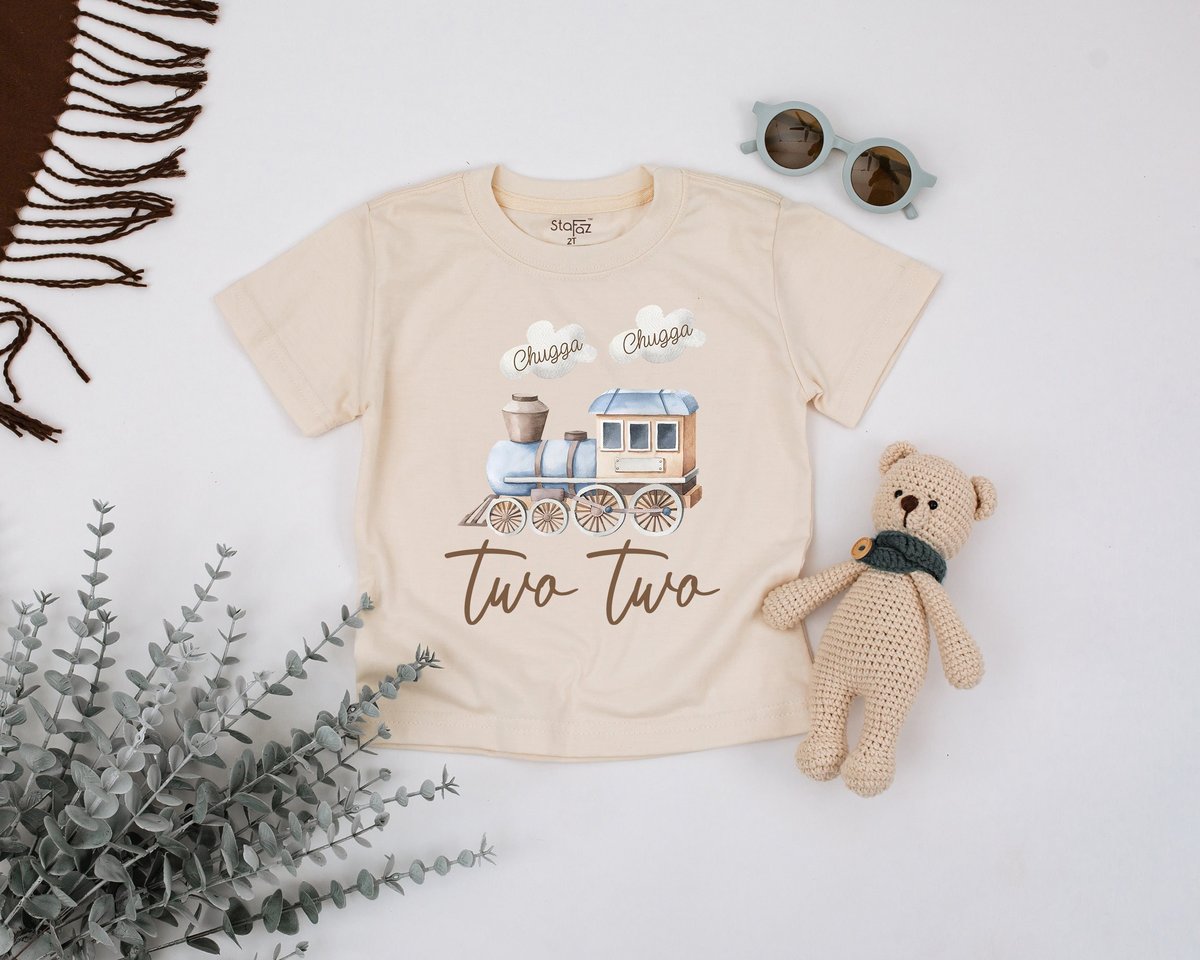 Train Birthday Shirt Chugga Chugga Two Two Birthday Shirt Choo Choo I'm 2 Birthday 2nd Birthday Tee 172