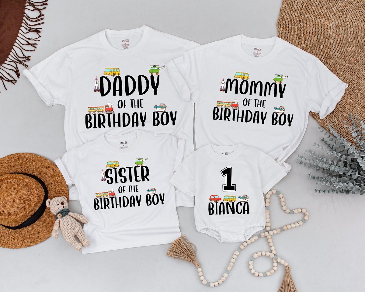 Transportation Matching Family Shirts Things That Go Birthday Shirt Traffic Jam Birthday Shirt Trans 170