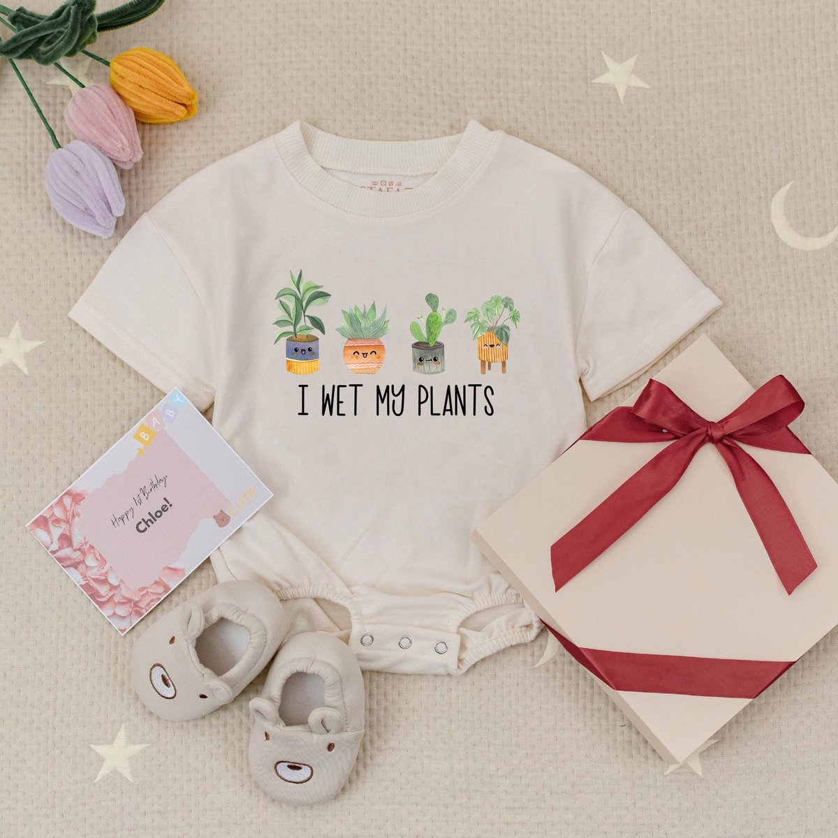 Wet My Plants Baby Romper Funny Plant Baby Shower Gift Plant Lover Babysuit Plant Bodysuit for New B