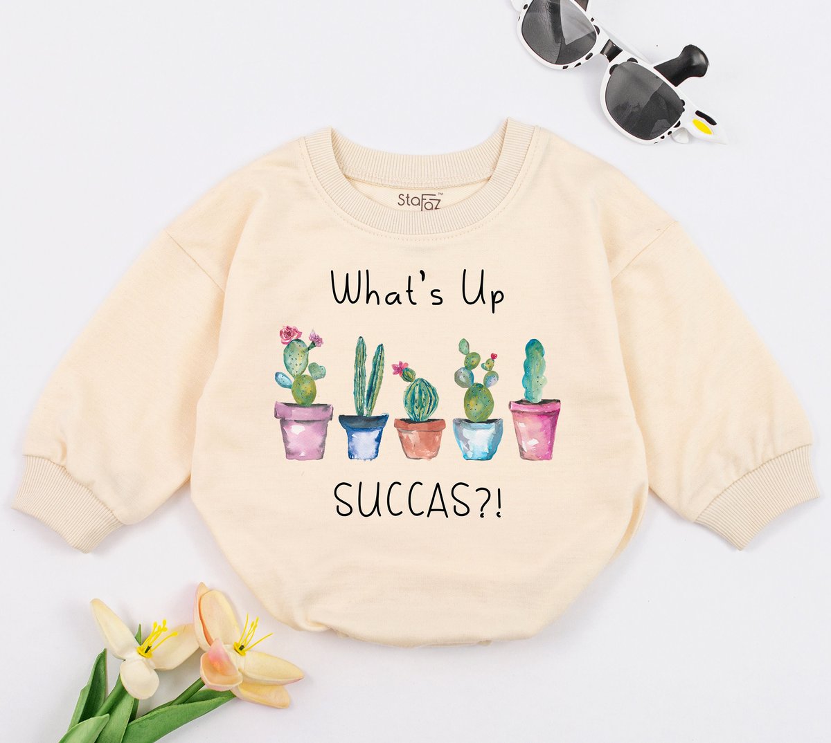 What's Up Succa Baby Romper Cactus Clothes Funny Gift Funny Baby Bodysuit Cactus Baby costume Hipst 148