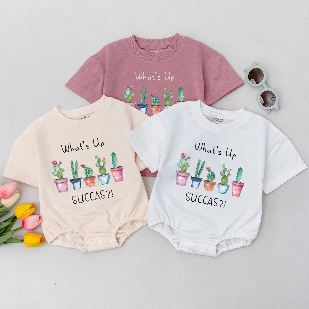 What's Up Succa Baby Romper Cactus Clothes Funny Gift Funny Baby Bodysuit Cactus Baby costume Hipst 168