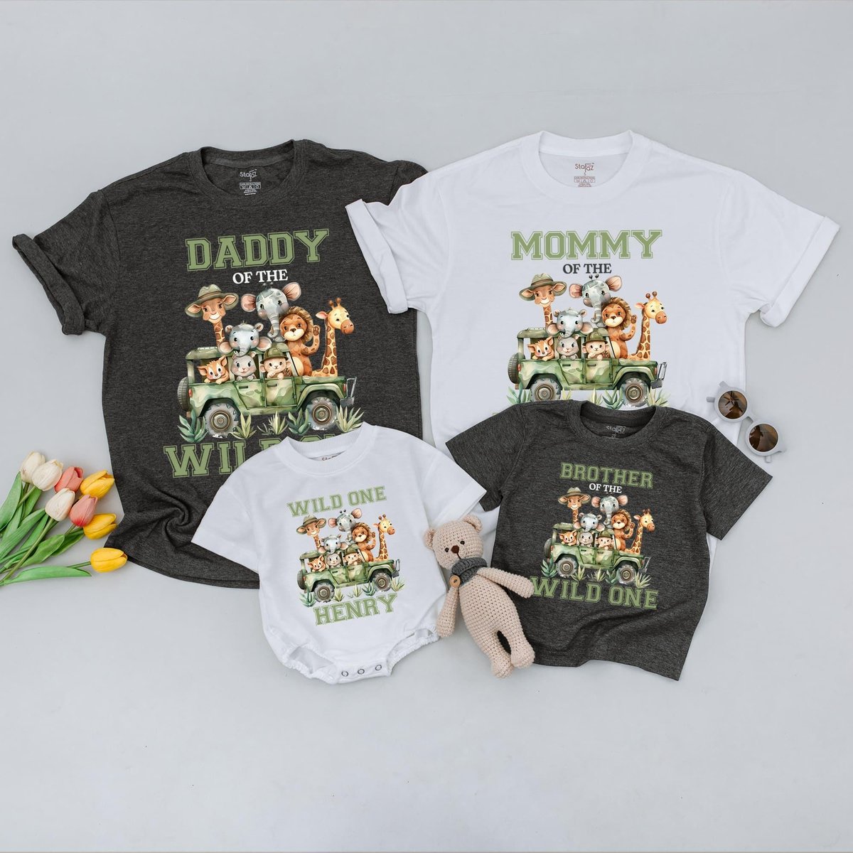 Wild One Family Matching Shirts Wild One Safari Birthday 1st Birthday Safari Shirt Zoo Birthday Outf 176