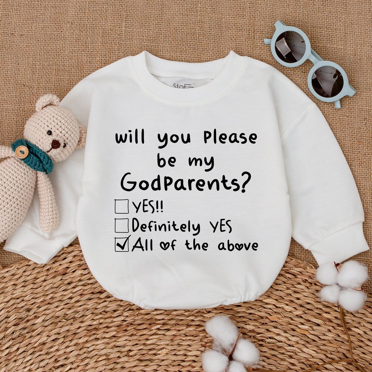 Will You Please Be My Godparents Romper New Godparents Bodysuit Godparents Reveal Godparent Proposal 170