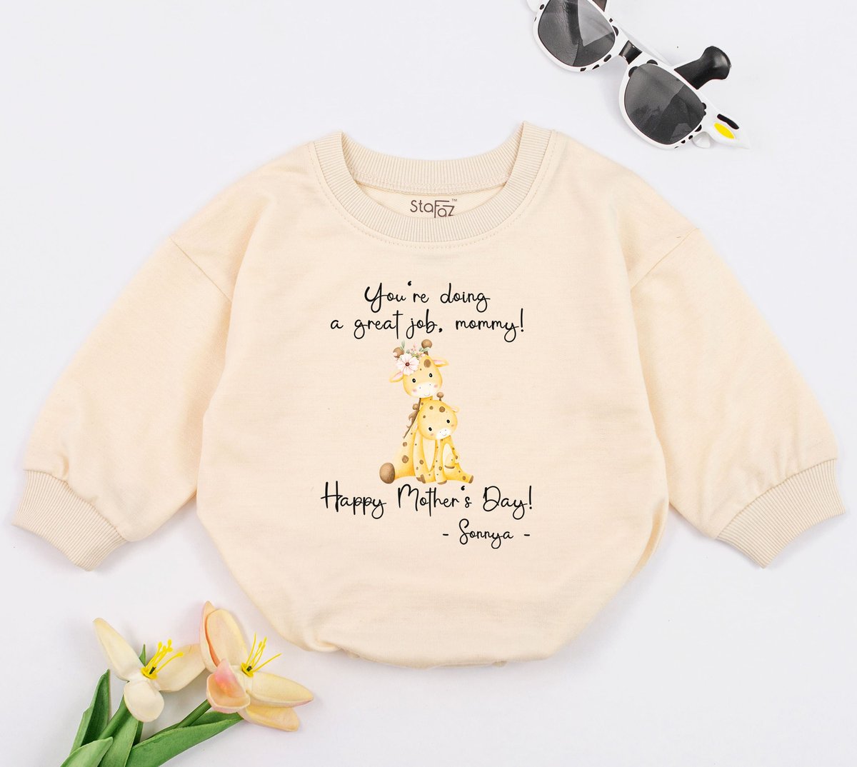 You're doing a great job mommy Bubble Baby Romper Mother's Day Gifts Personalization Baby Outfit 1 169